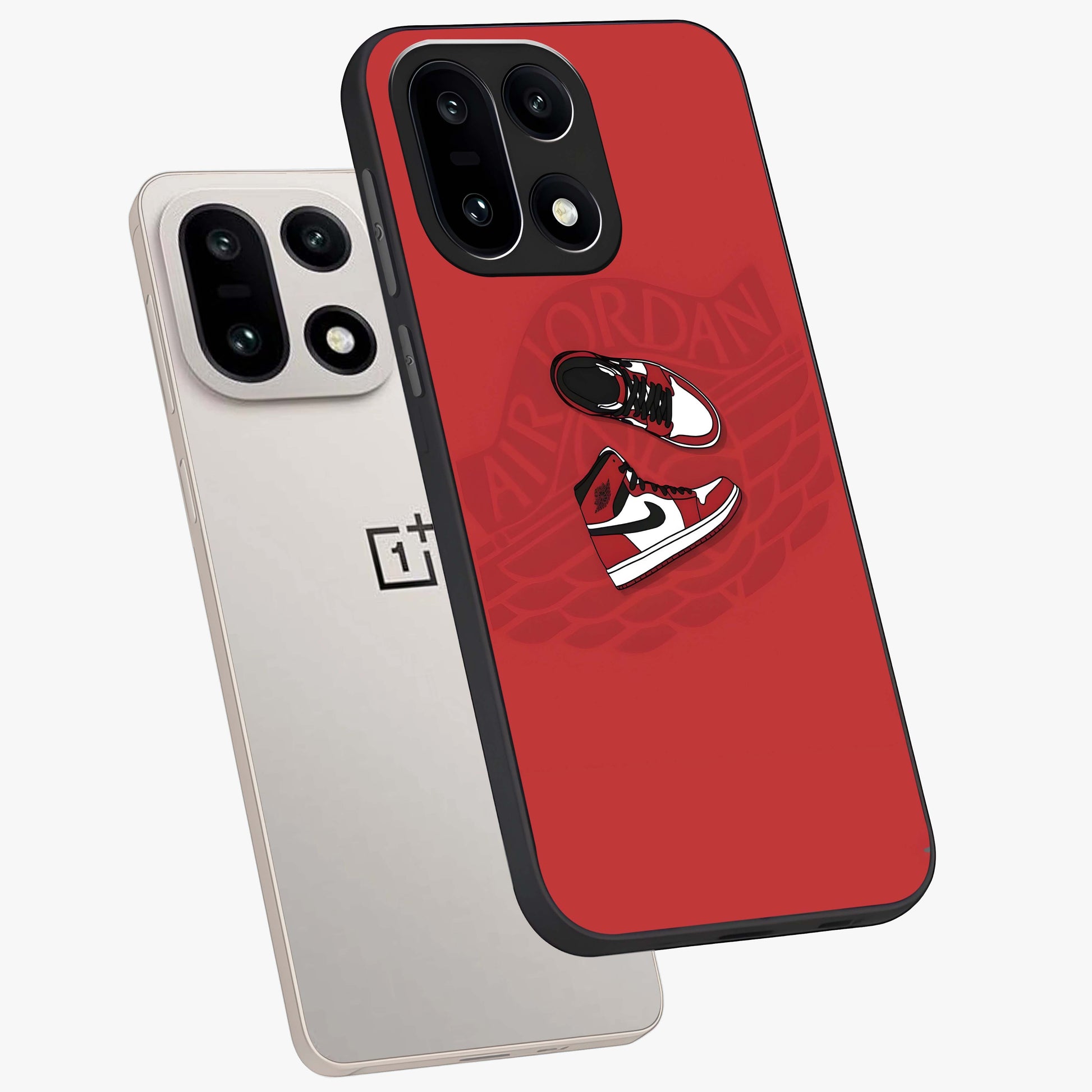 Classic Sneaker Float Glass Case for 1+15 captured at a warm angle highlighting street-style details, gloss, and edge clarity.
