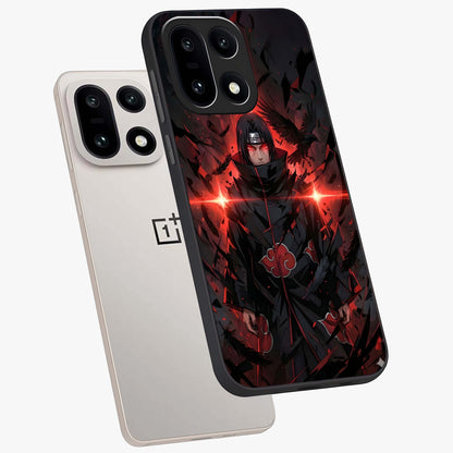 Focused Blade Discipline Glass Case for 1+15 angled mockup showcasing glossy finish and intense warrior detailing