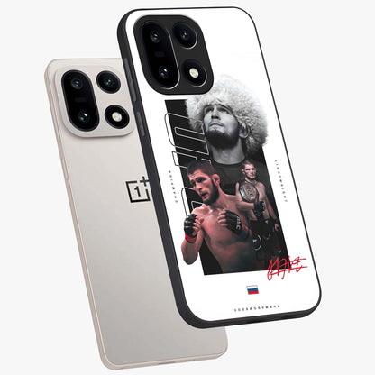 Unbeaten Warrior Legacy Glass Case for 1+15 angled mockup showcasing glossy finish and strong action detailing