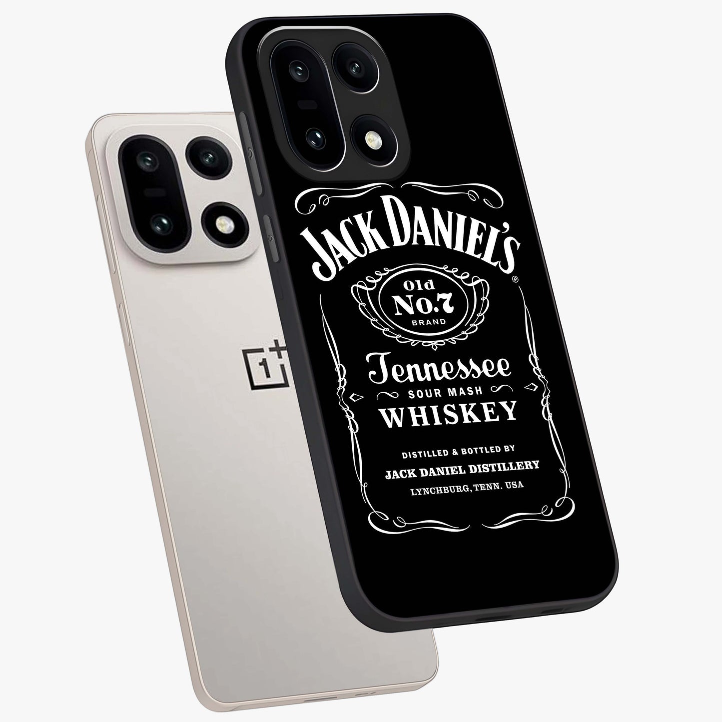 Vintage Whiskey Heritage Glass Case for 1+15 angled mockup showcasing glossy finish and rich amber tones