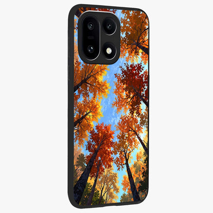 Amber Canopy Glow Glass Case for 1+15 side perspective highlighting rich nature inspired design details