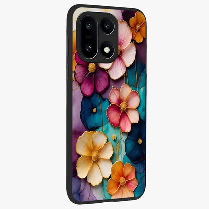 Artlyn Grace Flower Pattern Glass Case for 1+15 side perspective highlighting premium edges and delicate floral design