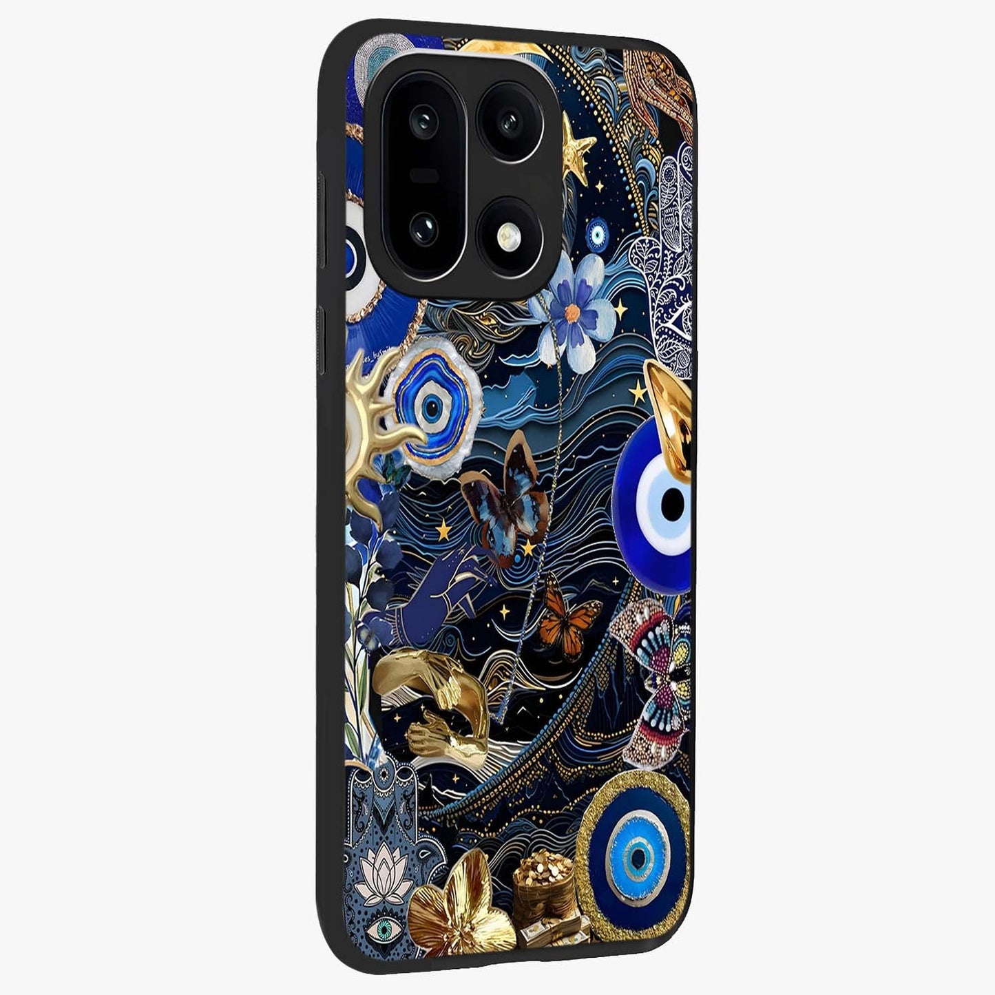 Celestial Blessing Shield Glass Case for 1+15 side perspective highlighting intricate blessing shield details