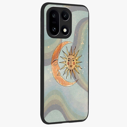 Celestial Harmony Vibes Glass Case for 1+15 side perspective highlighting harmonious detailing and sleek edges
