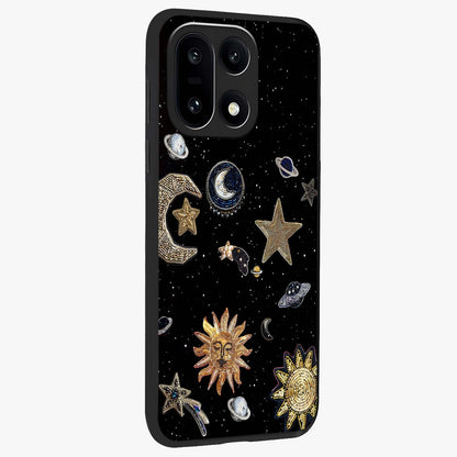 Celestial Star Charm Glass Case for 1+15 side perspective highlighting glowing star detailing and premium build