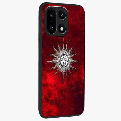 Cosmic Twin Eclipse Glass Case for 1+15 side perspective highlighting eclipse detailing and premium smooth build