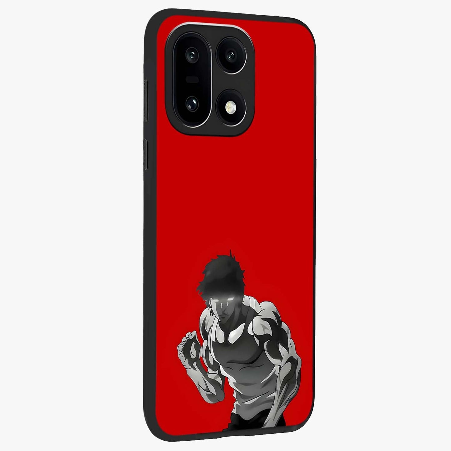 Crimson Power Rush Glass Case for 1+15 side perspective highlighting sharp detailing and premium sporty edge