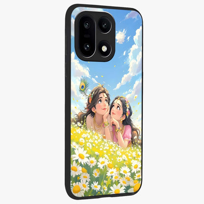 Daisy Daydream Love Glass Case for 1+15 side perspective highlighting charming floral textures and premium edge finish