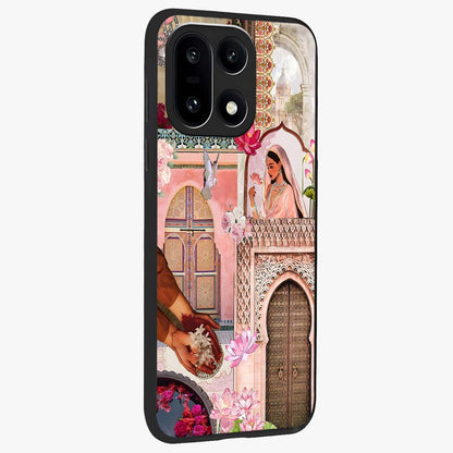 Floral Courtyard Muse Glass Case for 1+15 side perspective highlighting refined floral textures and smooth build