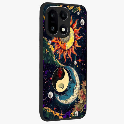 Future Universe Glass Case for 1+15 side perspective highlighting dynamic galaxy textures and premium edges