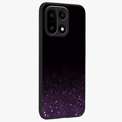Glittery Purple Bokeh Glass Case for 1+15 side perspective highlighting glowing textures and sleek premium edges