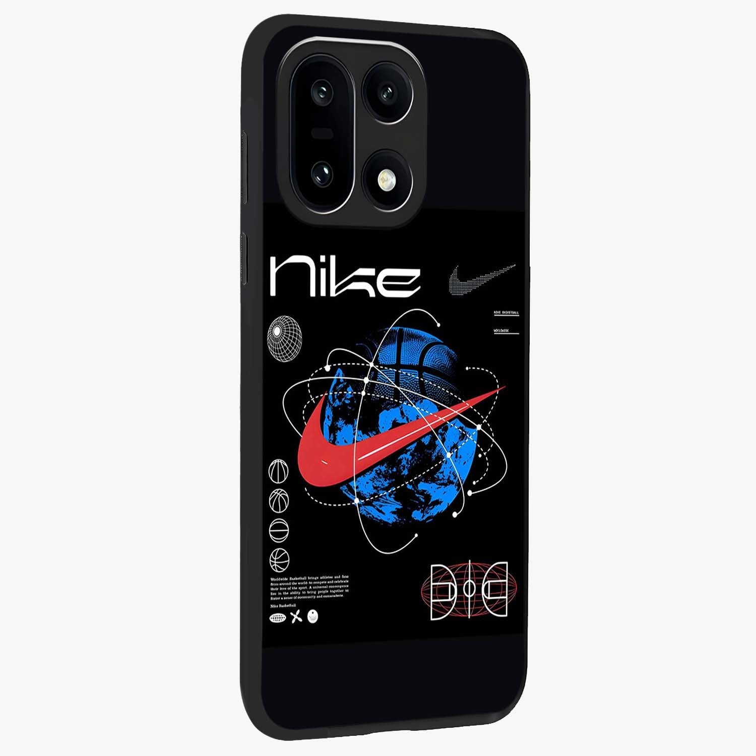 Gravity Sports Fusion Glass Case for 1+15 side perspective highlighting sharp textures and sleek premium build