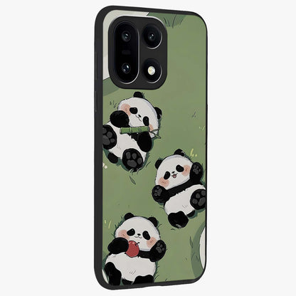 Lazy Panda Picnic Glass Case for 1+15 side perspective highlighting cute illustration textures and smooth premium build