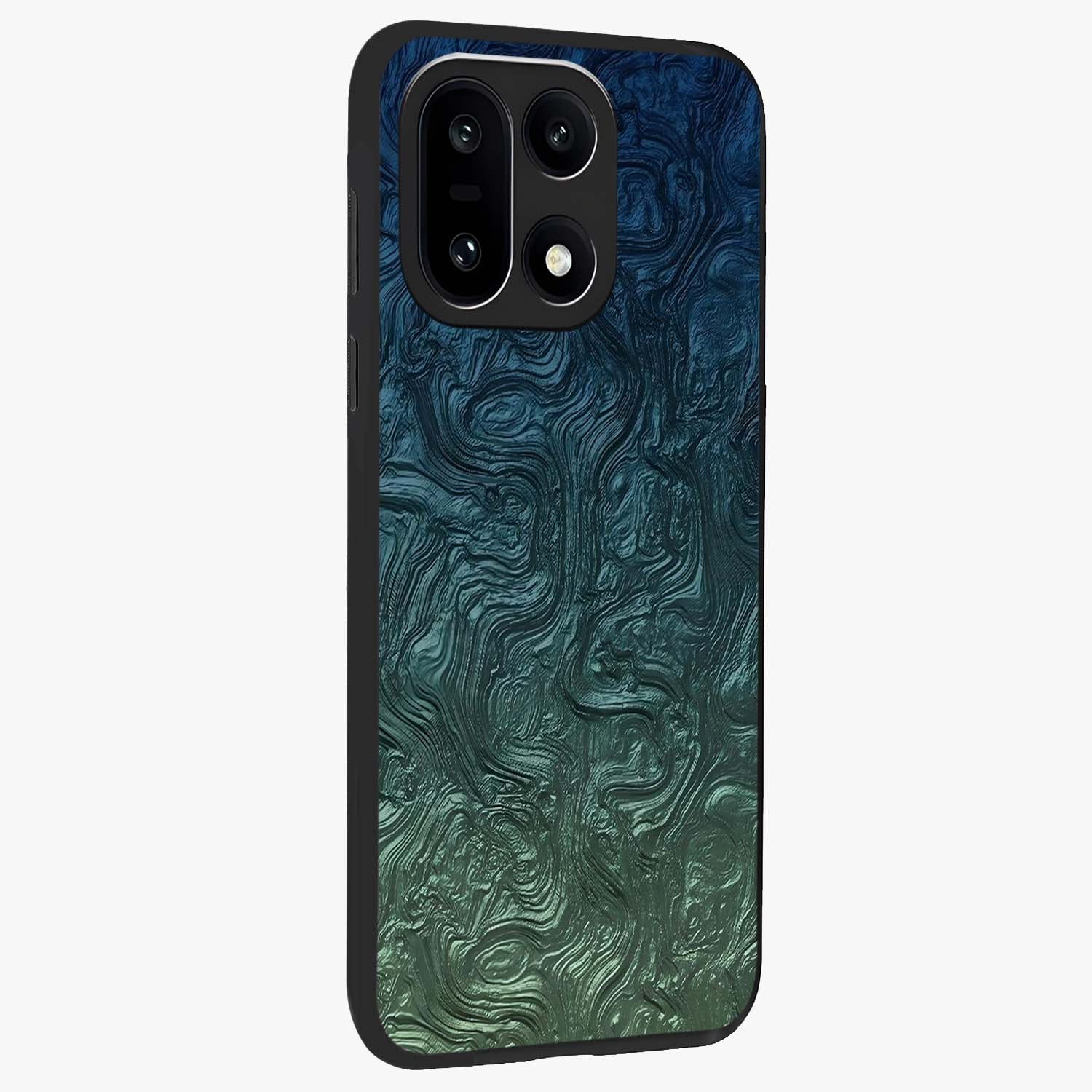 Marble Dream Blur Glass Case for 1+15 side perspective highlighting refined marble textures and premium edges