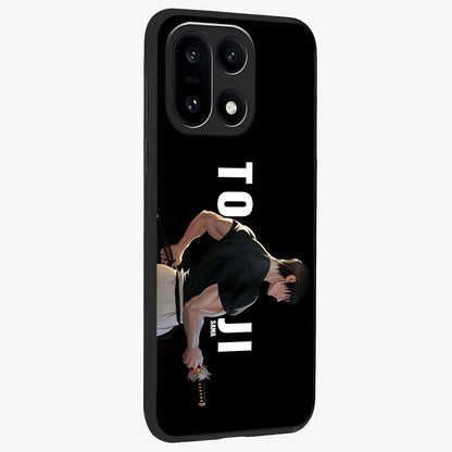 Midnight Blade Resolve Glass Case for 1+15 side perspective highlighting bold textures and sleek premium build