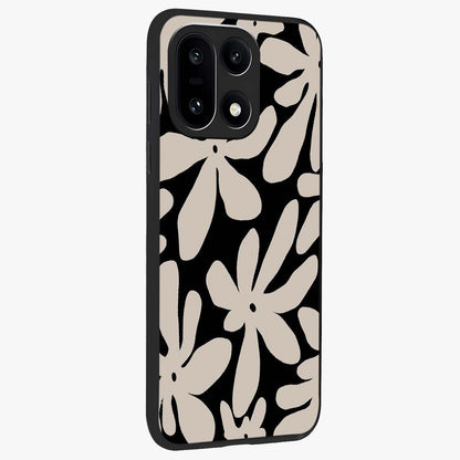 Monochrome Petal Dance Glass Case for 1+15 side perspective highlighting refined textures and premium edges