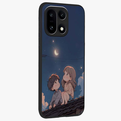 Moonlit Promise Together Glass Case for 1+15 side perspective highlighting delicate textures and sleek premium build