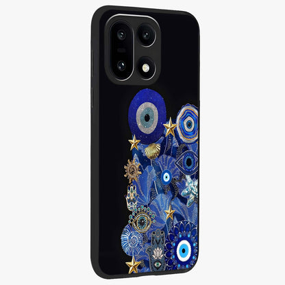 Mystic Ocean Eye Glass Case for 1+15 side perspective highlighting intricate eye textures and sleek edges