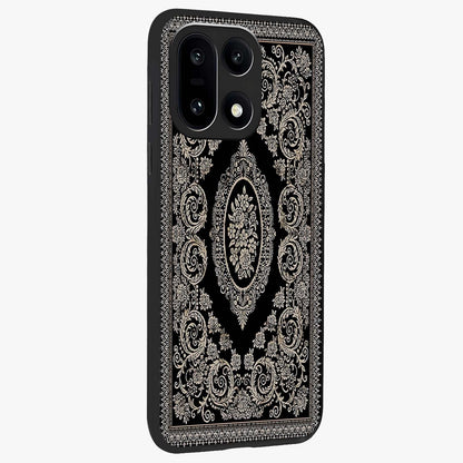 Noir Bloom Elegance Glass Case for 1+15 side perspective highlighting subtle textures and sleek premium build