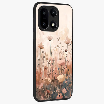 Pastel Wildflowers Glass Case for 1+15 side perspective highlighting vibrant bloom textures and smooth premium build