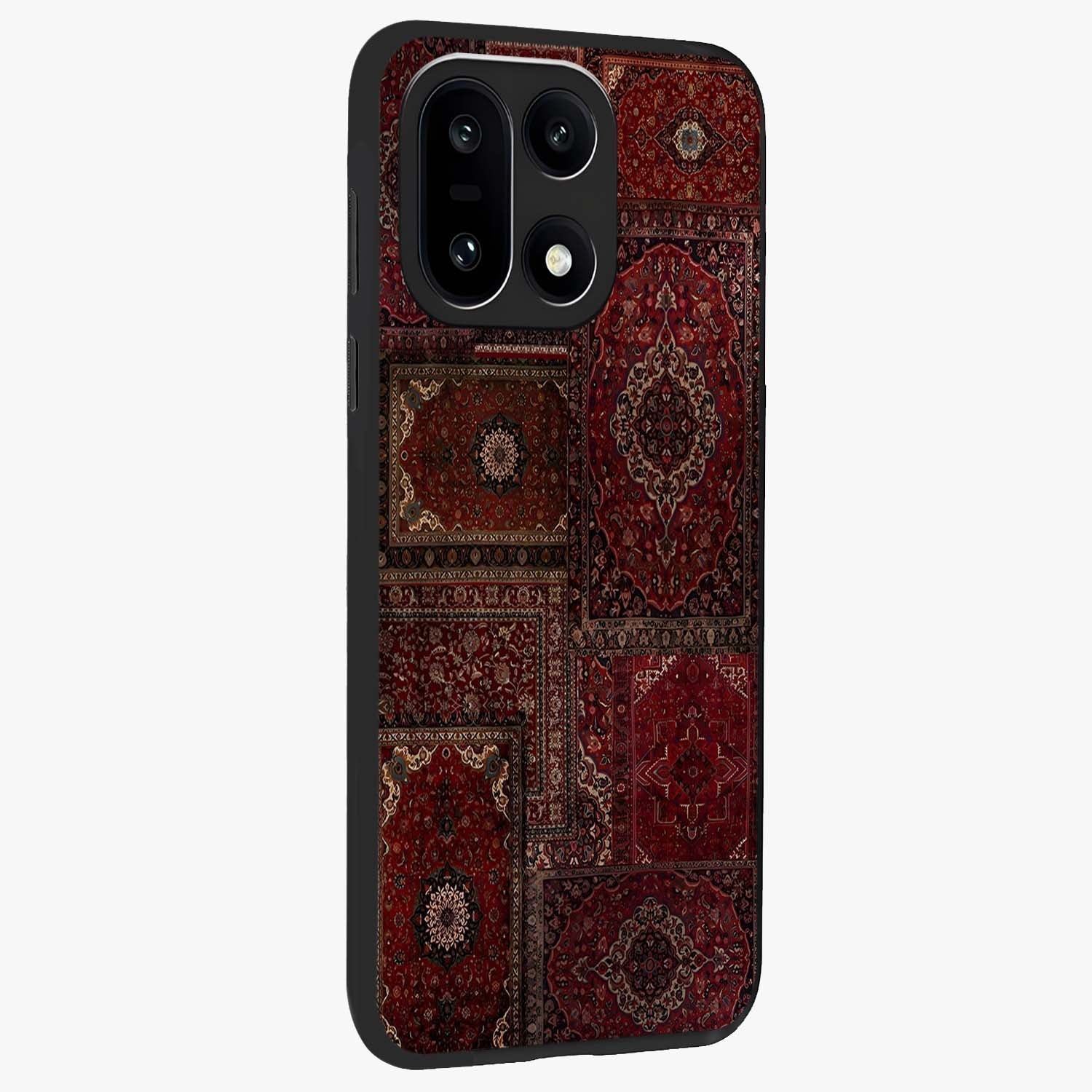 Persian Velvet Tale Glass Case for 1+15 side perspective highlighting ornate detailing and smooth premium build