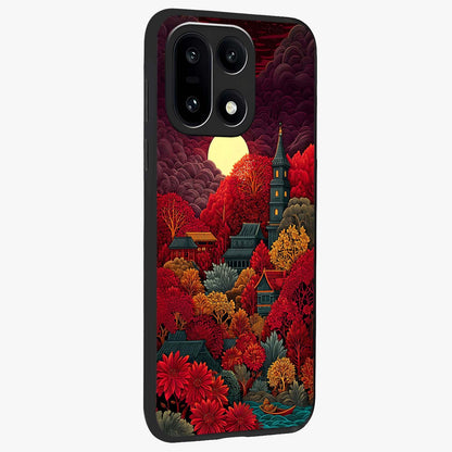 Red Scenery Hot Glass Case for 1+15 side perspective highlighting vivid gradient textures and smooth build