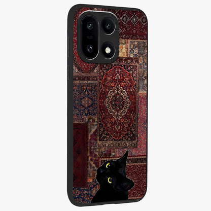 Regal Magic Cat Apple Glass Case for 1+15 side perspective highlighting cute character textures and smooth build