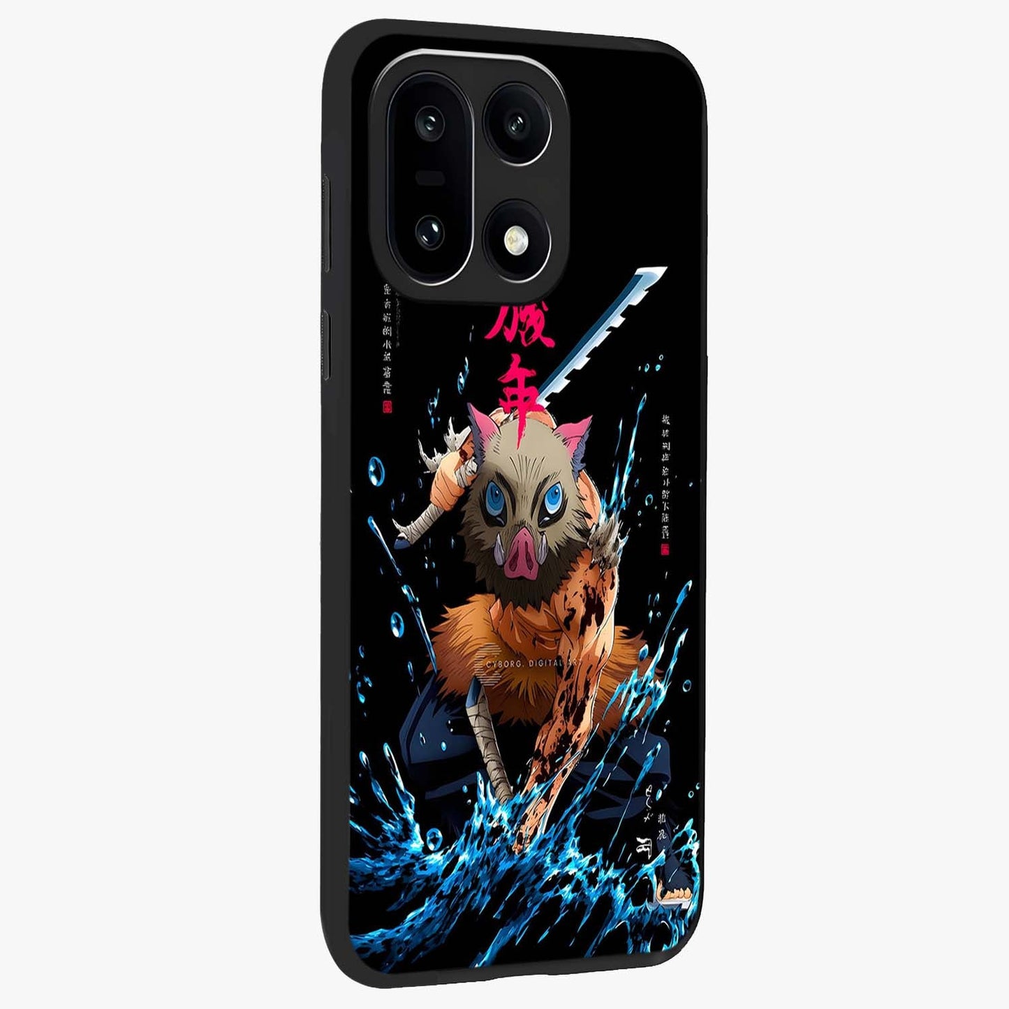 Savage Blade Warrior Glass Case for 1+15 side perspective highlighting bold textures and sleek premium build