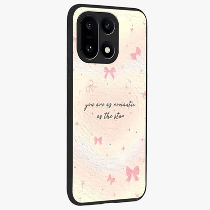 Starry Bow Romance Glass Case for 1+15 side perspective highlighting delicate detailing and premium edges