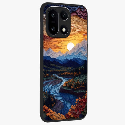 Sunrise River Dreams Glass Case for 1+15 side perspective highlighting serene water textures and smooth build