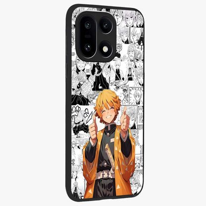 Thunder Smile Hero Glass Case for 1+15 side perspective highlighting dynamic textures and premium edges