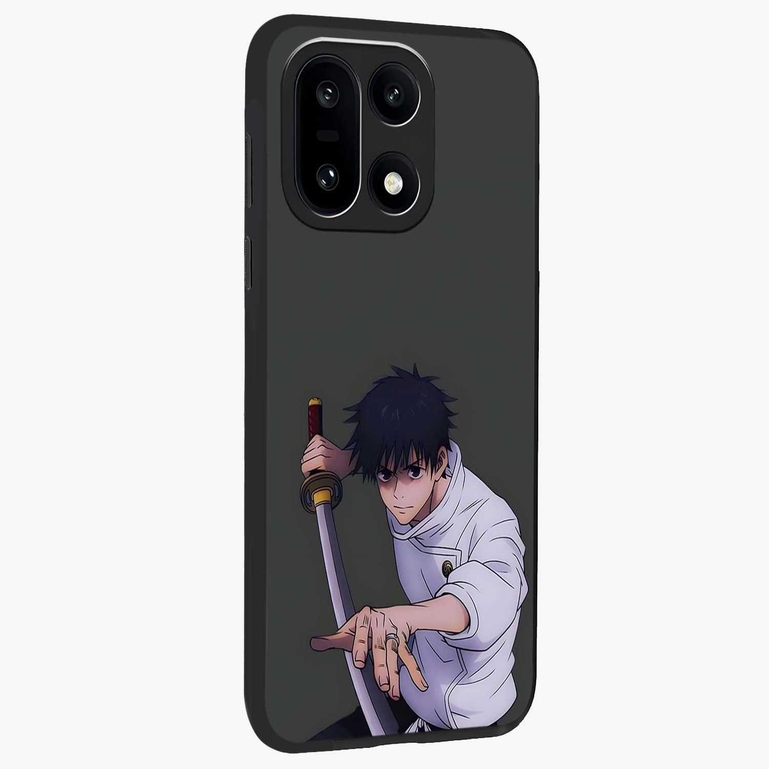Void Silence Aesthetic Glass Case for 1+15 side perspective highlighting smooth textures and sleek premium build