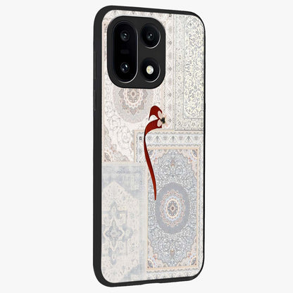 White Aesthetic Bow Glass Case for 1+15 side perspective highlighting subtle textures and smooth premium build