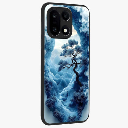 Winter Gate View Glass Case for 1+15 side perspective highlighting calm scenic textures and premium edges