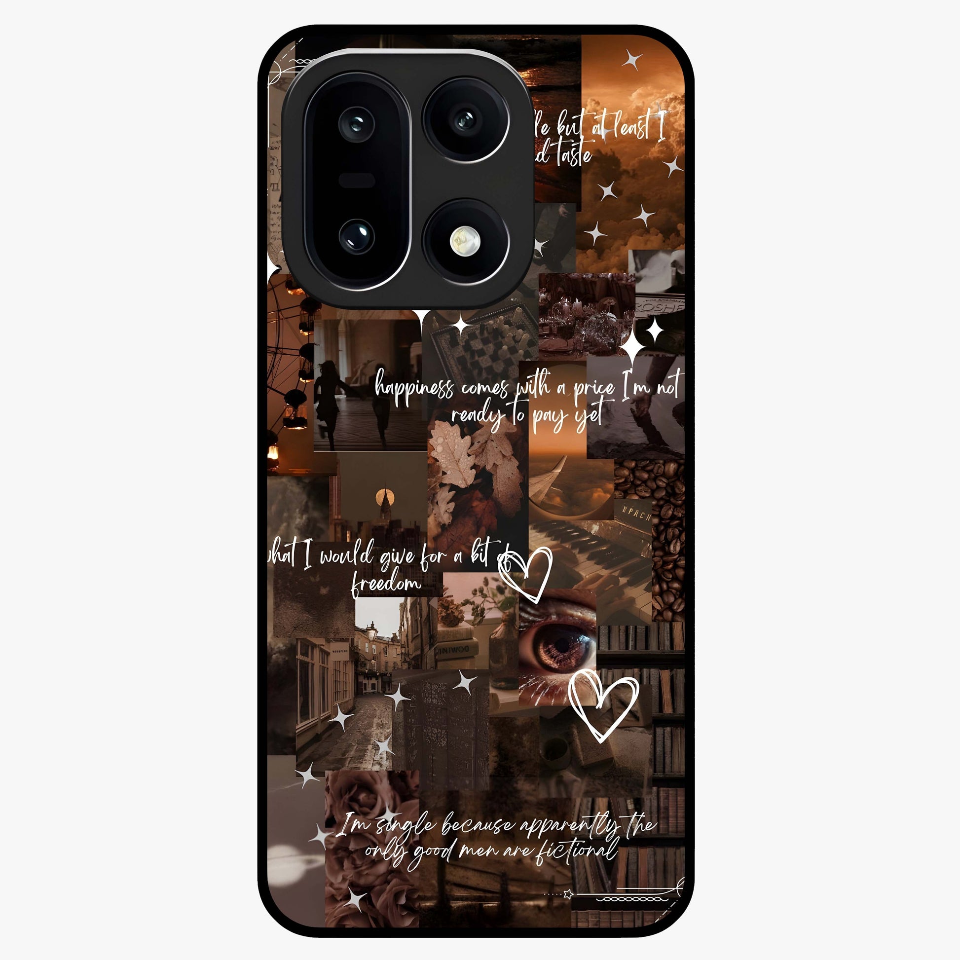 Bittersweet Aesthetic Chaos Glass Case for 1+15 bold front view featuring expressive abstract aesthetic artwork
