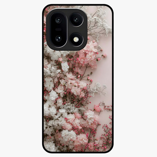 Blush Blossom Cloud Glass Case for 1+15 dreamy front view featuring soft blossom artwork with cloud inspired tones