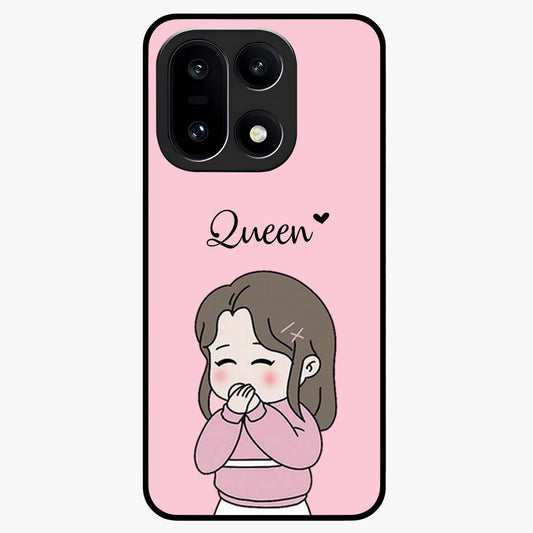 Blushing Love Moment Glass Case for 1+15 romantic front view featuring soft blush love themed artwork