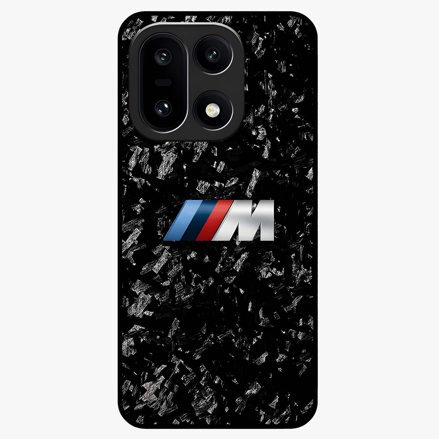 Carbon Speed Mark Glass Case for 1+15 bold front view featuring carbon fiber texture and racing inspired design