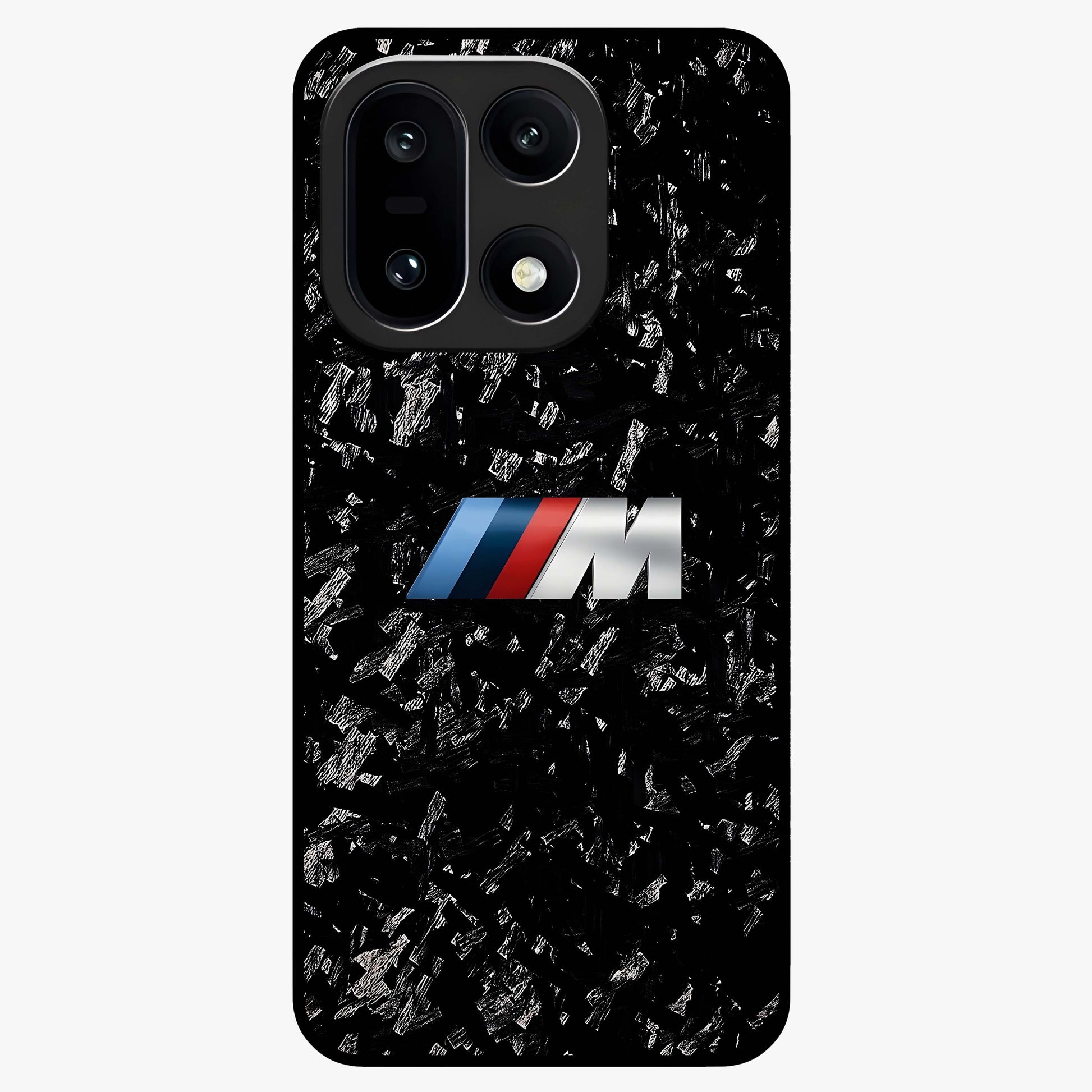 Carbon Speed Mark Glass Case for 1+15 bold front view featuring carbon fiber texture and racing inspired design
