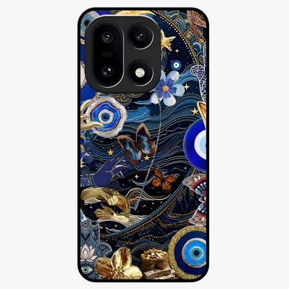 Celestial Blessing Shield Glass Case for 1+15 spiritual front view featuring protective celestial symbol artwork