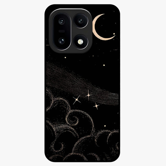 Celestial Midnight Veil Glass Case for 1+15 dramatic front view featuring deep midnight sky artwork