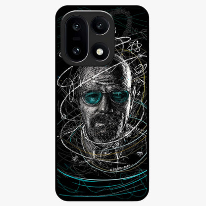 Chaotic Mind Genius Glass Case for 1+15 bold front view featuring expressive abstract typography artwork