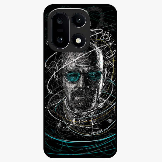 Chaotic Mind Genius Glass Case for 1+15 bold front view featuring expressive abstract typography artwork