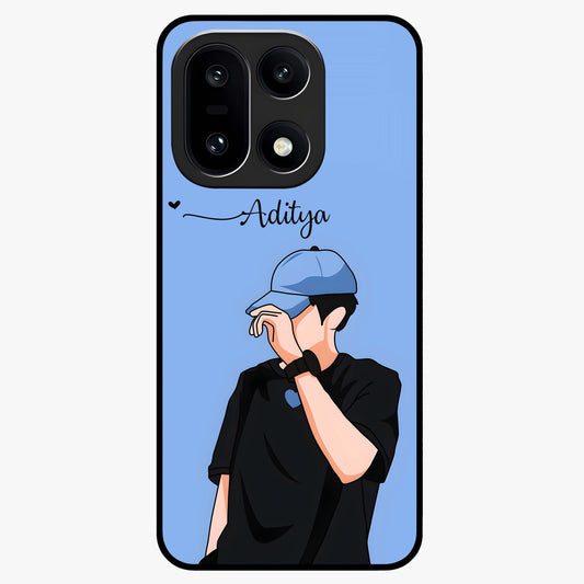 Cool Calm Love Glass Case for 1+15 aesthetic front view featuring soothing typography artwork with soft tones