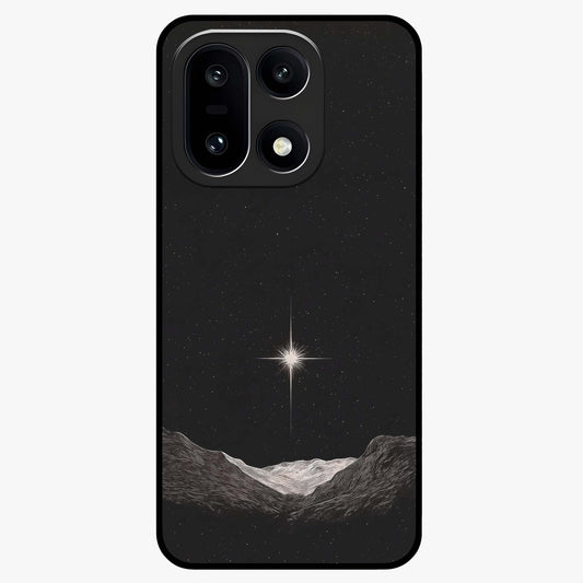 Cosmic Dream Night Glass Case for 1+15 dreamy front view featuring deep night sky artwork with glowing stars