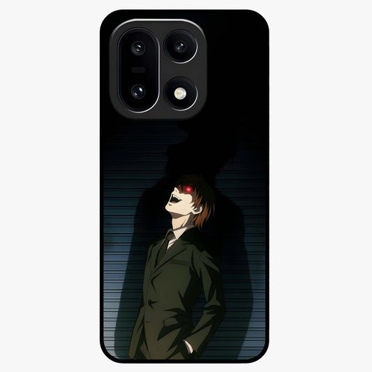 Crimson Shadow King Glass Case for 1+15 striking front view featuring bold shadow inspired crimson artwork
