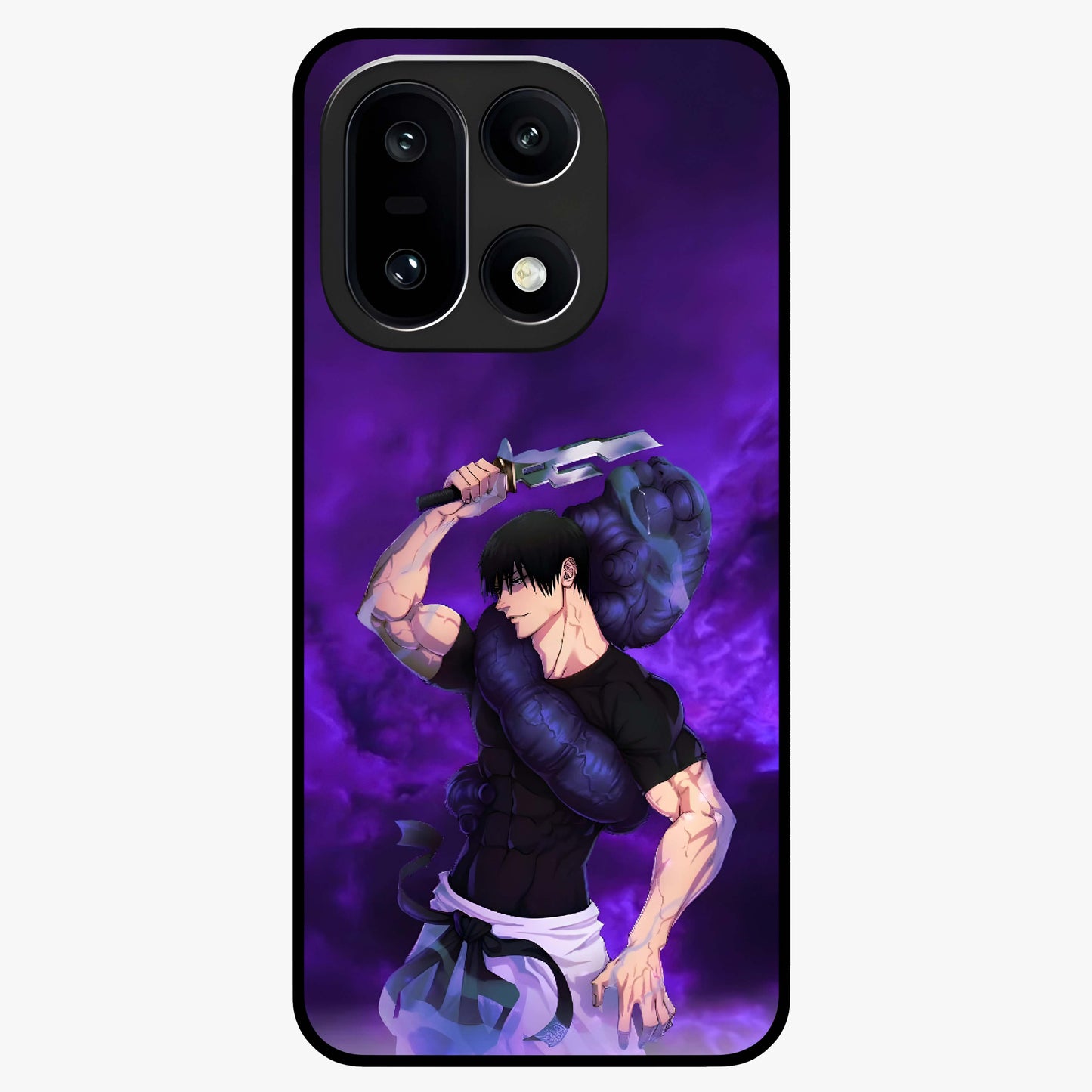 Cursed Strength Ascension Glass Case for 1+15 powerful front view featuring dark ascension themed artwork