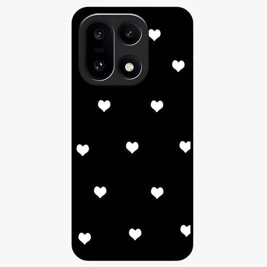 Cute and Simple White Hearts Glass Case for OnePlus 15 |1+15