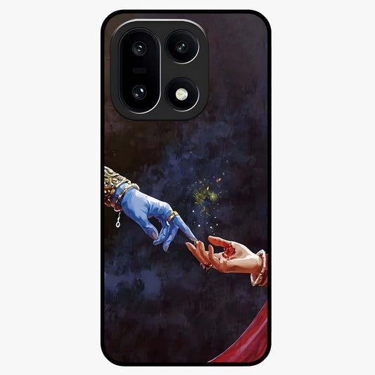 Divine Touch Eternal Glass Case for 1+15 graceful front view featuring timeless spiritual artwork