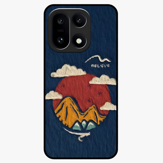 Dream Beyond Mountains Glass Case for 1+15 scenic front view featuring inspirational mountain landscape artwork